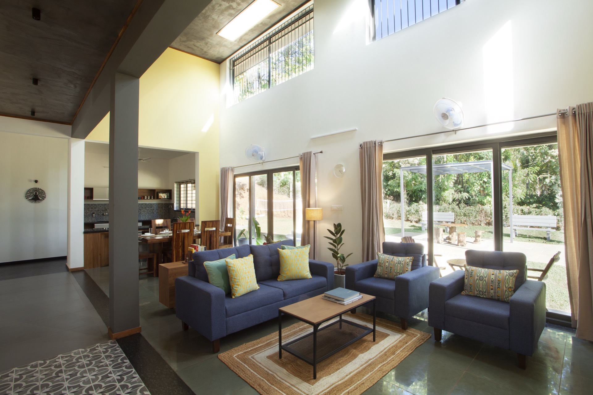 Double-height living room at The Big Chill